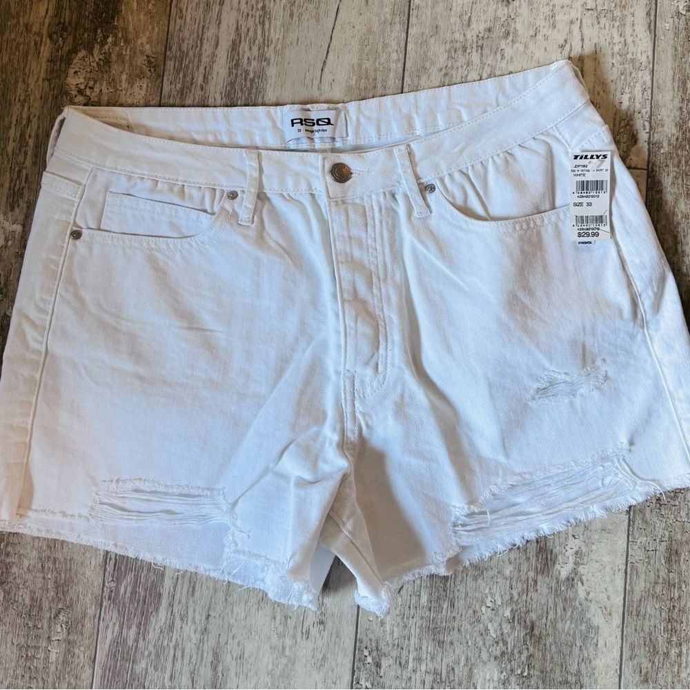 RSQ Women's White Denim Shorts, NWT
